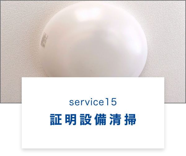 証明設備清掃